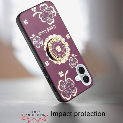 Diamond 3D Fashion Floral Glitter Engraved Luxury Bling Hybrid Shockproof Chrome Edge Protective Grip