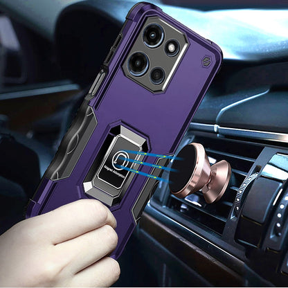 Hybrid Stand Magnetic Ring Holder Kickstand Heavy Duty Rugged Drop Silicone & Hard PC Shockproof
