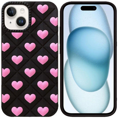 Phone Case for iPhone 15 Plus (6.7") Fashionable Silicone Textured Decorative Design Pattern Protective Rubber TPU Hybrid Protection Cover