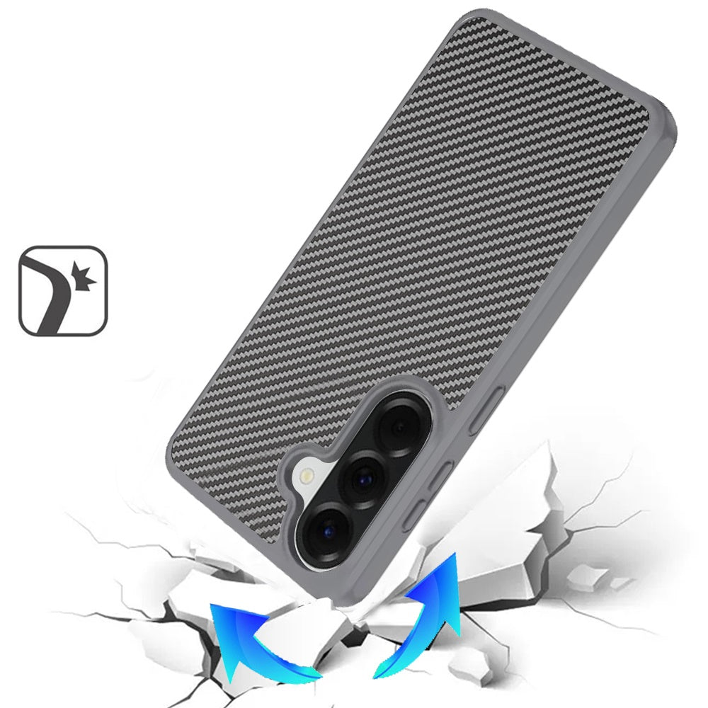 Phone Case for Samsung Galaxy A57 Magnetic Carbon Fiber Hybrid 2.0mm Rugged Compatible with MagSafe Shockproof Durable Protective Grip Cover