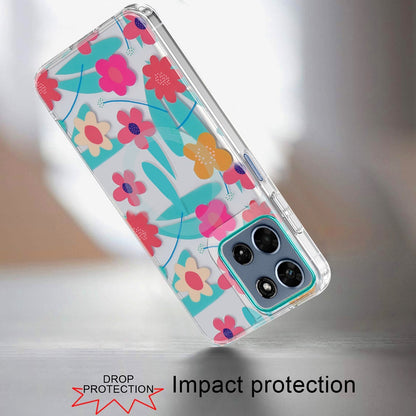 Phone Case for Motorola Moto G Play 5G 2026 Shockproof Dual Layer TPU IMD Print Rugged Anti-Slip Grip Drop Protection Scratch Resistant Slim Fit Glossy Floral Heart Aesthetic Cover