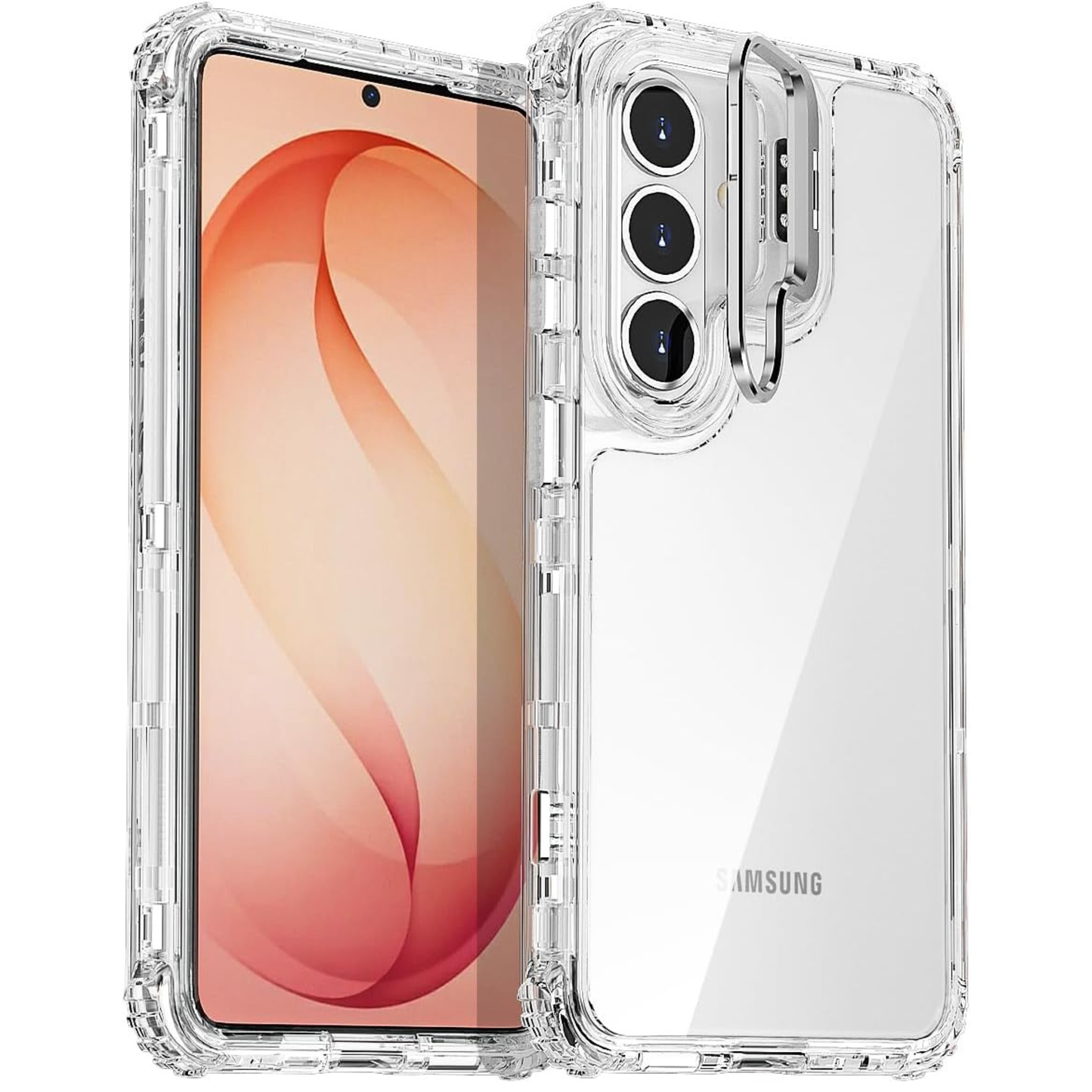For Samsung Galaxy A17 5G Hybrid Camera Stand Kickstand Shockproof Protection with Reinforced Grip Design and Adjustable Viewing Support Case Cover