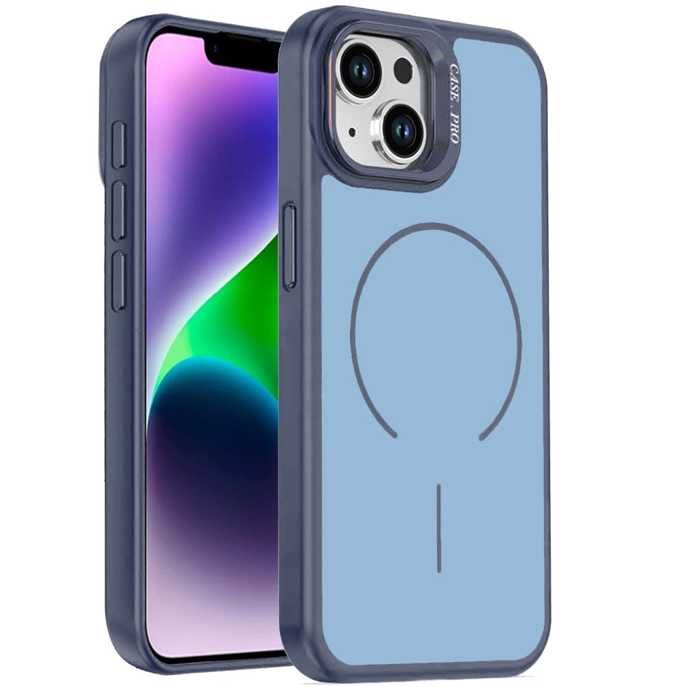 Phone Case for Apple iPhone 14/13 Magnetic Shockproof Hybrid Camera Stand Guard Anti Slip Rubber Durable Protective Matte Design Cover