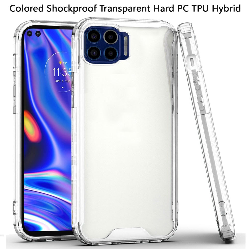 For Samsung Galaxy S26 Ultra Clear Colored Shockproof Transparent Hard PC + Rubber TPU Hybrid Bumper Shell Slim Protective Case Cover Clear