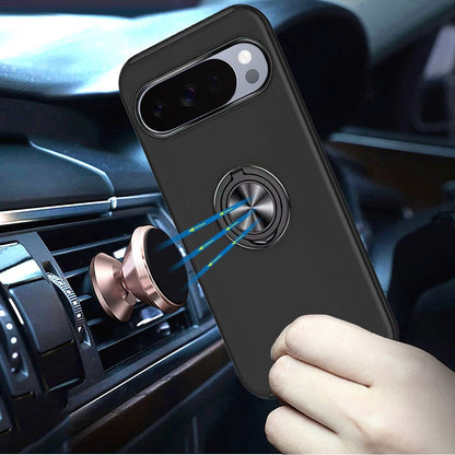 Phone Case for Google Pixel 11 Pro XL Invisible Ring Stand Shockproof Anti Slip Durable Grip Protective Hybrid Slim Fit Magnetic Car Mount Holder Cover