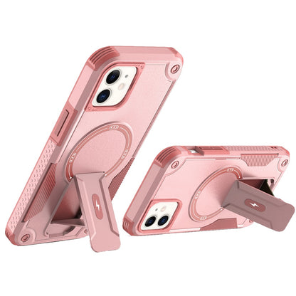 For Apple iPhone 16 Plus (6.7") Invisible Kickstand Case Compatible with MagSafe, Military-Grade Protection Shockproof Heavy Duty Case Cover