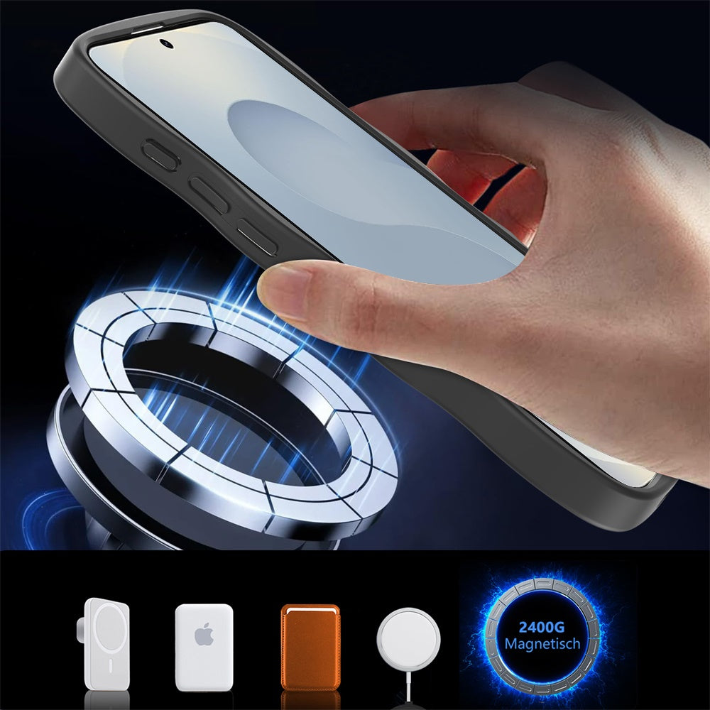 For Samsung Galaxy S26 Grip Hand Magnetic Hybrid Case Shockproof Protection Matte Skin Rubber TPU + PC Case Cover