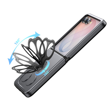 Phone Case for Samsung Galaxy Z Flip 8 Magnetic 2 Ring Stand Car Mount Friendly Shockproof Rugged Grip Armor Dual Ring Kickstand Heavy Duty Hybrid Cover