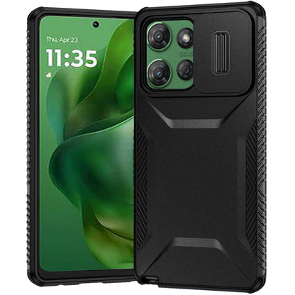 For Motorola Moto G Power 5G 2025 Slim Fit Shockproof Hybrid with Slide Camera Window Covering, Rugged Tpu Silicone Hard PC Bumper Case Cover