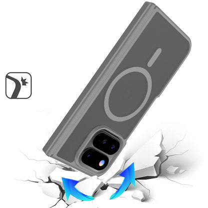 Phone Case for Google Pixel 11 Pro Fold Premium Matte Magnetic Foldable Hybrid Central Axis Hinge Protection Shock Absorbing TPU Slim Fit Hard PC Cover