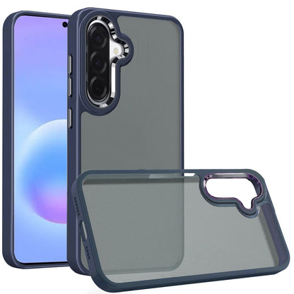 Phone Case for Samsung Galaxy A57 Polished Acrylic Hybrid TPU Slim Shockproof Metal Button Thick Durable Grip Camera Protection Anti-Scratch Cover