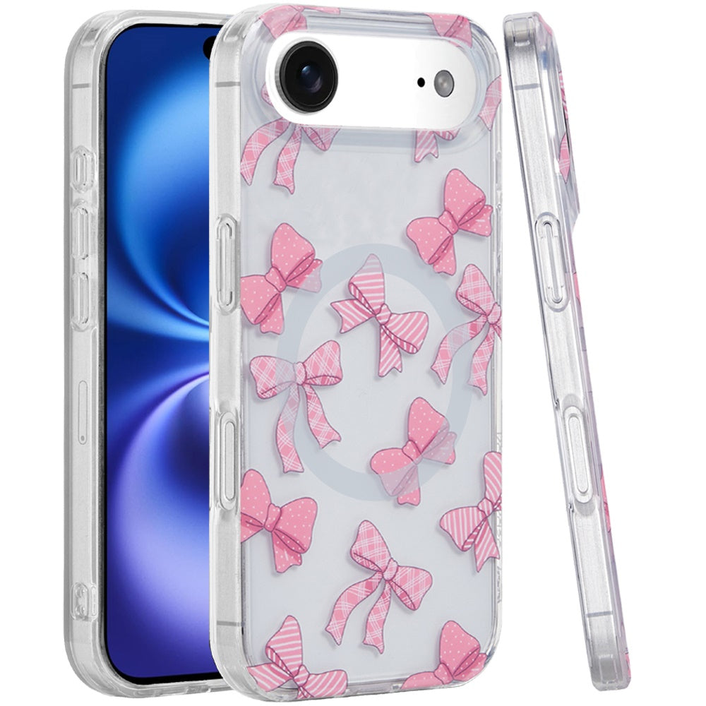 For Apple iPhone 17 Stylish Pattern Fashion IMD Printed Design TPU Slim Shockproof Protective with Magnetic Back Case Cover