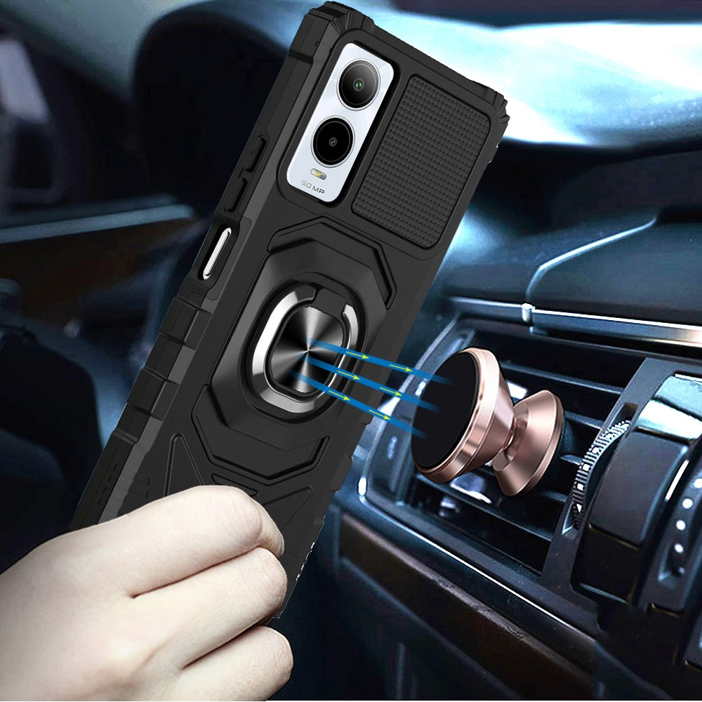 For Samsung Galaxy S26 Hybrid Dual Layer with 360° Rotate Magnetic Ring Stand Holder Kickstand TPU Rugged PC Shockproof Case Cover
