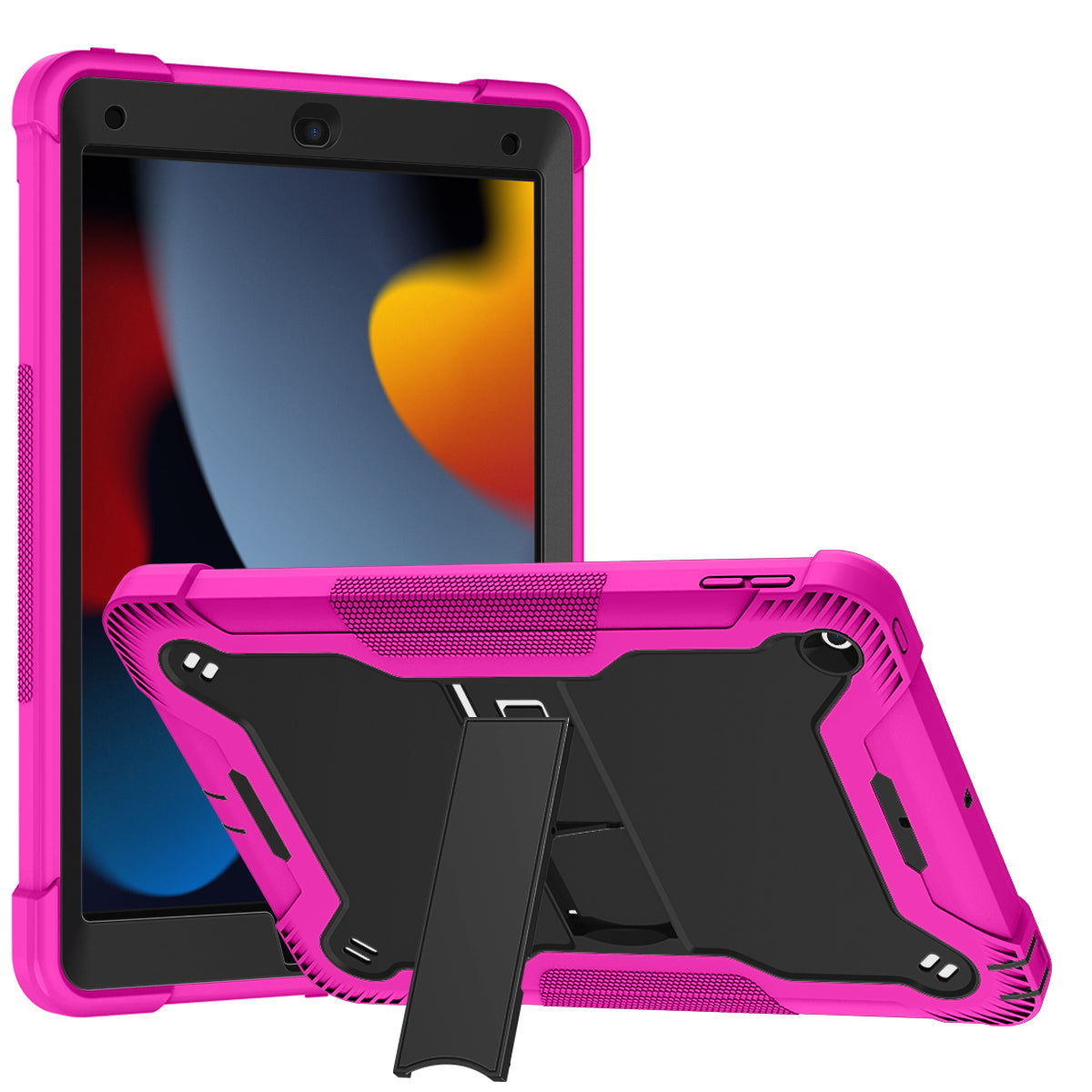 For Shockproof Hybrid Case with Slide Kickstand, Tough Protection Strong Tablet Hybrid Heavy Duty Armor Pink Tablet Case Cover