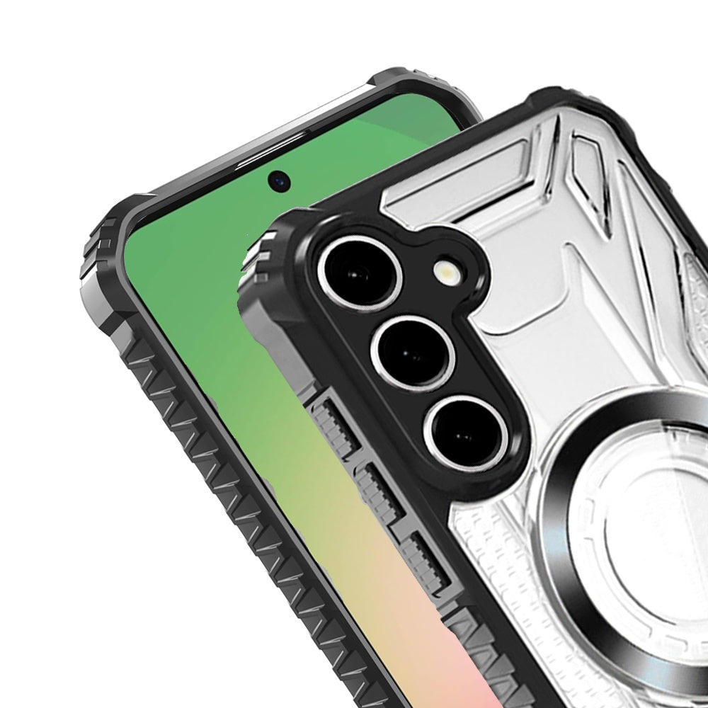 For Samsung Galaxy A57 MagSafe Compatible Pattern Clear Transparent Rugged Hybrid Magnetic TPU Shockproof Armor Case Cover