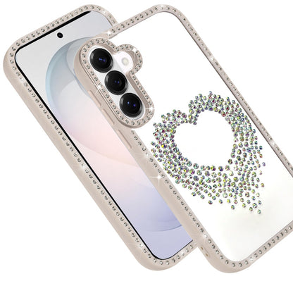 Phone Case for Samsung Galaxy S26 FE /S26 Fan Edition Angel Hearts Glitter Shimmer Diamond Edge Sparkle Hybrid Shockproof AntiSlip Grip Fashion Stylish Protective Bumper Cover