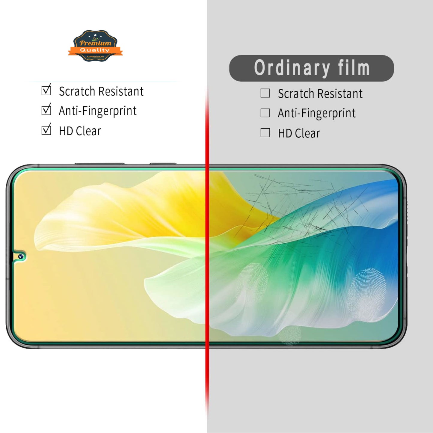 For Samsung Galaxy S25 /S24 Plus + Ultra Tempered Glass Screen Protector, Bubble-Free, Anti-Scratch, Fingerprint Unlock Compatible Protector Clear