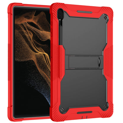 Tablet Case for Samsung Galaxy Tab S11 Ultra Shockproof Hybrid Built in Kickstand Dual Layer Rugged Heavy Duty Armor Anti Slip Impact Resistant Durable Grip Cover Red