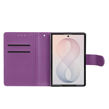 Phone Case for Samsung Galaxy Z Fold 8 Leather Wallet Folio Credit Card Holder with Magnetic Closure Wrist Strap Classic Flip Design Storage Slots Cover