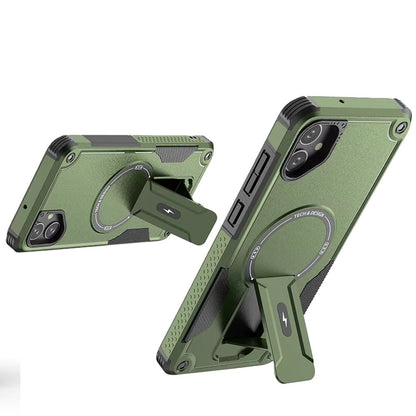 Phone Case Cover for Samsung Galaxy A07 4G Magnetic Invisible Kickstand Holder with Magsafe, Slim Fit Shockproof Hybrid Military Grade Heavy Duty Cover