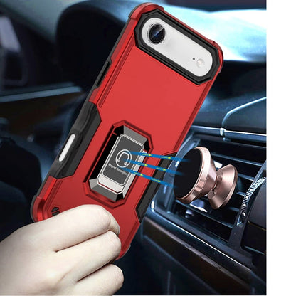 For Apple iPhone 17 Air (6.6") Hybrid Stand Magnetic Ring Holder Kickstand Heavy Duty Rugged Drop Silicone & Hard PC Shockproof Case Cover