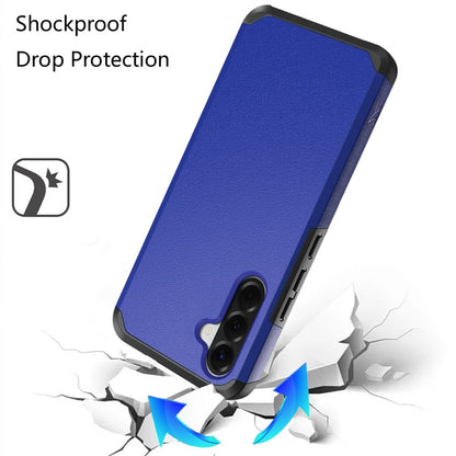 Phone Case for Samsung Galaxy A37 / A36 Slim Tough Shockproof Heavy Duty Hybrid Armor Anti Slip Durable Grip Dual Layer TPU Protective Hard Shell Cover Blue