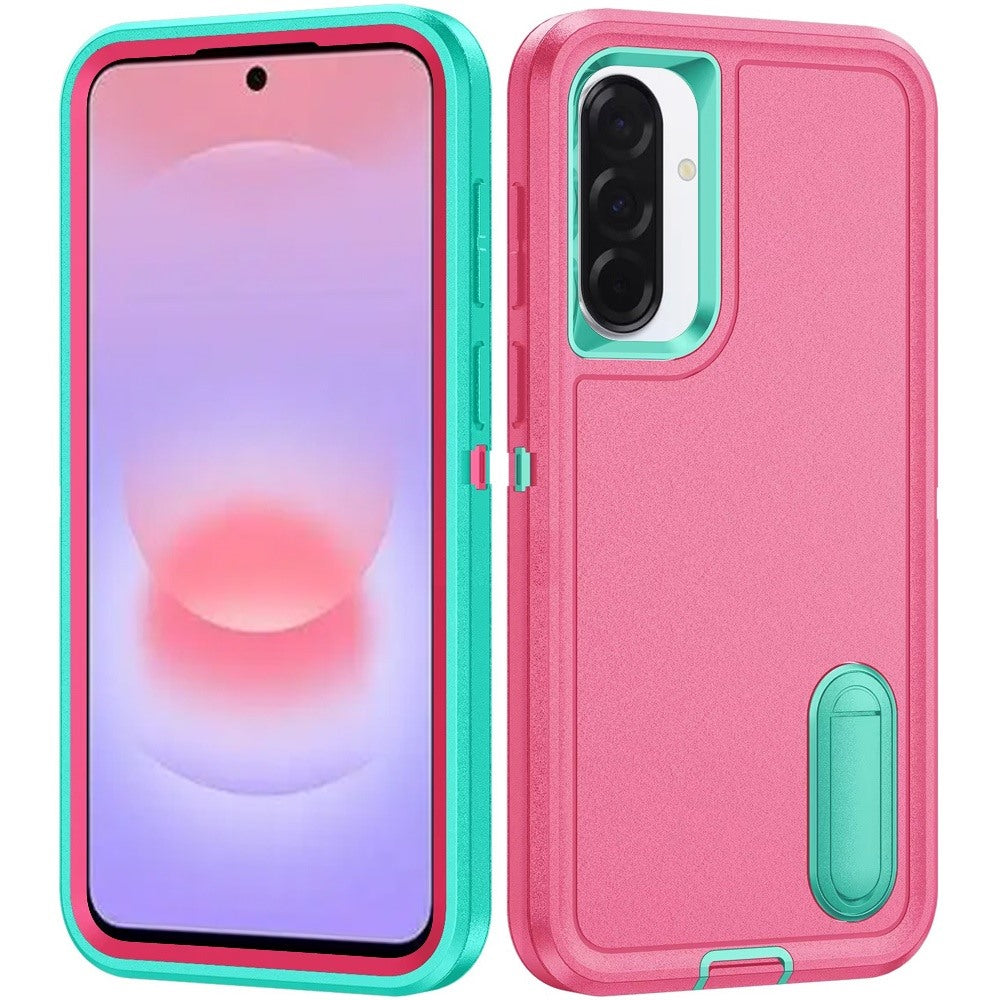Phone Case for Samsung Galaxy A37 3in1 Tough Rugged Kickstand Shockproof Armor Grip Heavy Duty Drop Resistant Protective Hybrid Cover