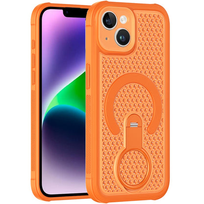 Phone Case for iPhone 14/13 (6.1") Magnetic Honeycomb Hybrid Rugged Armor Ring Kickstand Dual Layer Shock Absorbing Hard PC Soft TPU Cover