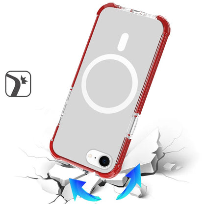 Magnetic Acrylic Case Transparent Back, Rugged Colorful Frame, Shockproof Hybrid, MagSafe Compatible