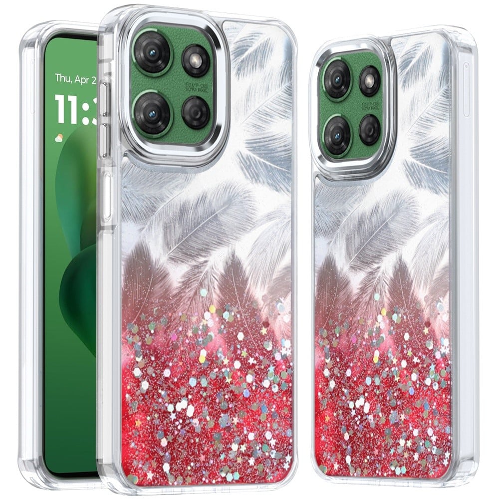 For Motorola Moto G Power 5G 2026 /2025 Fashion Epoxy Glitter Shimmer Design, Hybrid Shockproof TPU, Stylish Sparkle Slim TPU Protective Case Cover