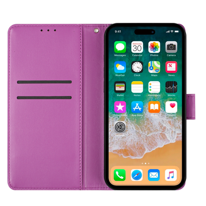 Phone Case for Motorola Moto G 5G 2026/ 2025 Leather Wallet Folio Credit Card Holder with Magnetic Closure Wrist Strap Classic Flip Design Storage Slots Cover Purple