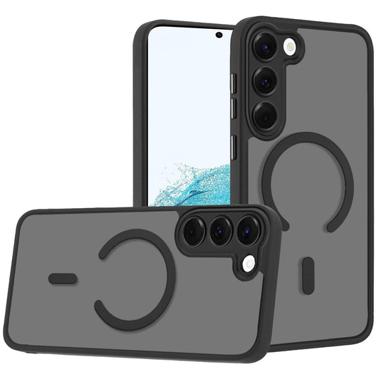 Matte Frosted Magnetic Back Hybrid Hard PC Soft TPU Camera Protection Slim Shock Absorbing Anti Fingerprint