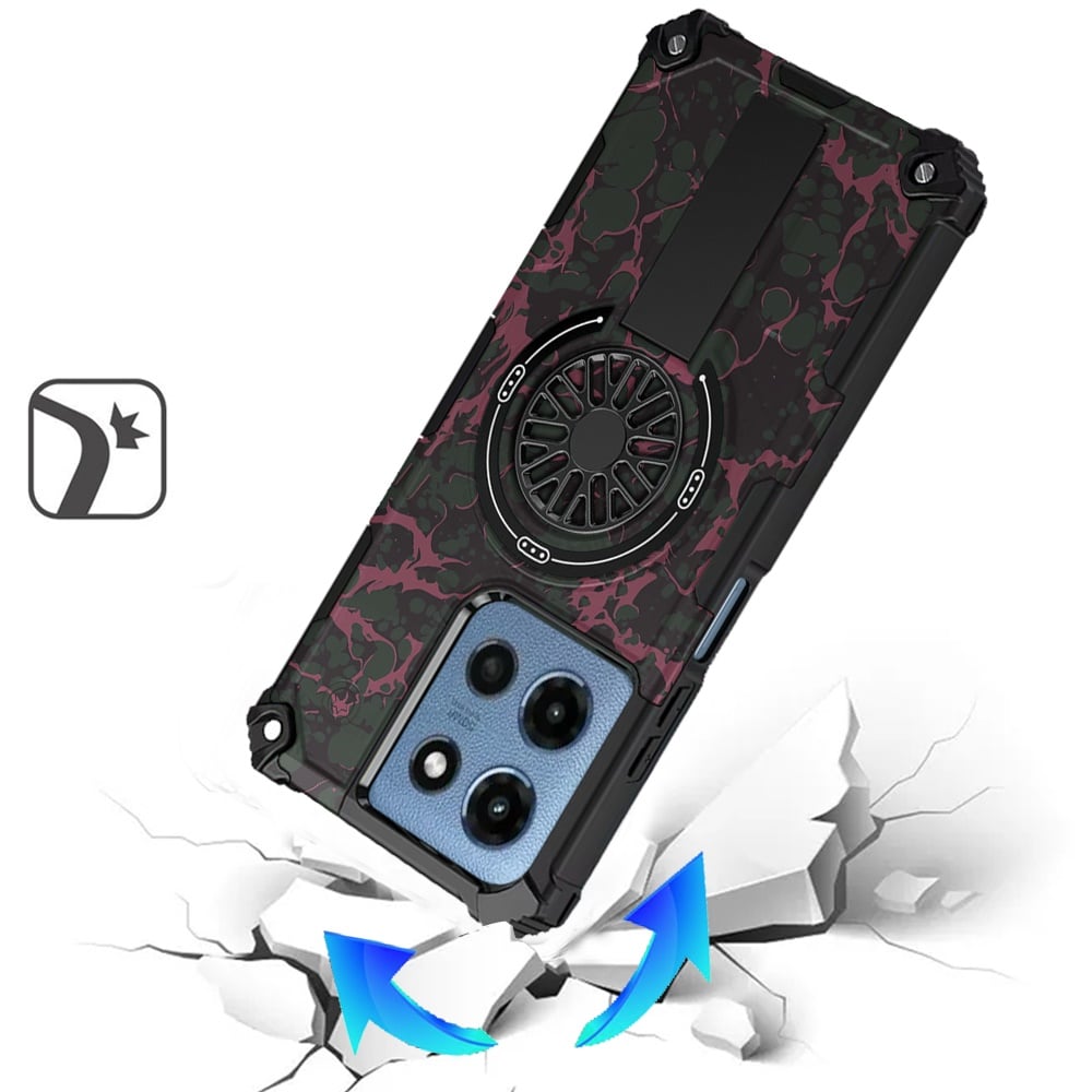 Phone Case for Motorola Moto G Play 5G 2026 Stylish Design Magnetic Car Mount Friendly Hybrid Rugged Grip Shockproof Kickstand Textured Armor Durable Cover