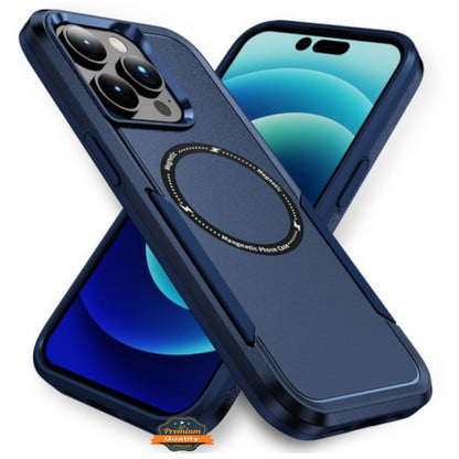 For Apple iPhone 16 Plus (6.7") Heavy Duty Rugged & Dual-Layer Protection with Magnetic Circle Compatible with Magsafe Shockproof Case Cover