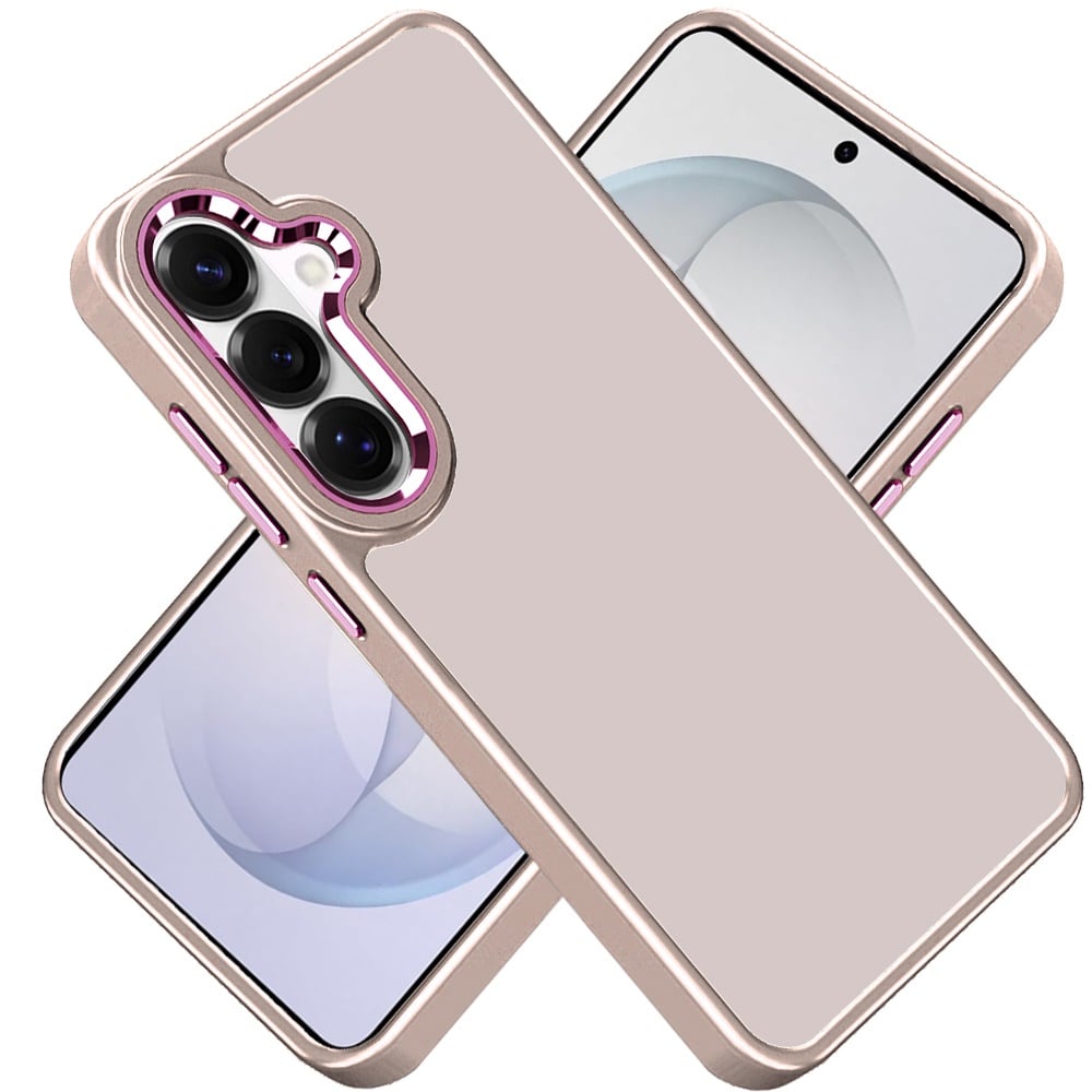 Phone Case for Samsung Galaxy S26 FE /Fan Edition Polished Acrylic Hybrid TPU Slim Shockproof Metal Button Thick Durable Grip Camera Protection Anti-Scratch Cover
