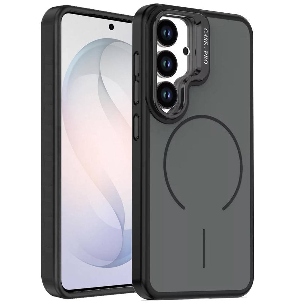Phone Case for Samsung Galaxy S26 FE /Fan Edition Premium Matte Magnetic Camera Stand Hybrid Shockproof Rugged Protective Anti Scratch Durable Grip Metal Buttons Cover