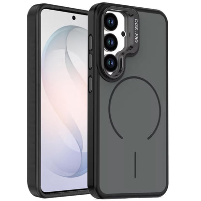 Phone Case for Samsung Galaxy S26 FE /Fan Edition Premium Matte Magnetic Camera Stand Hybrid Shockproof Rugged Protective Anti Scratch Durable Grip Metal Buttons Cover