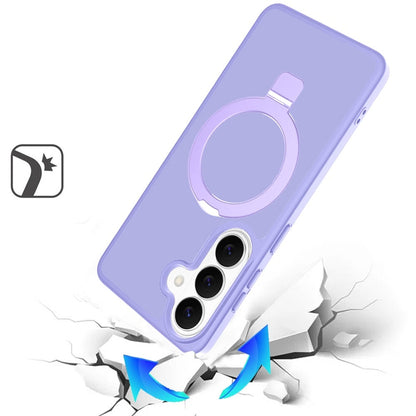Phone Case for Samsung Galaxy S26 FE /Fan Edition Magnetic Ring Stand Full Rotation Matte Shockproof Grip Anti Slip Durable Camera Protection Hybrid Cover