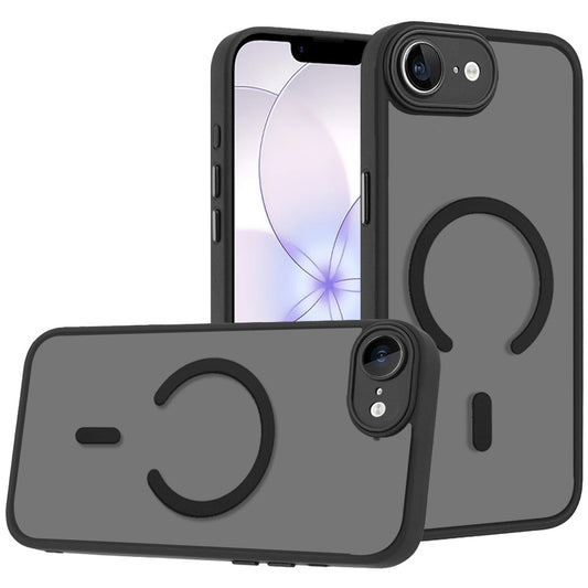 Phone Case for Apple iPhone 17E /16E/SE4 Matte Frosted Magnetic Hybrid Hard PC Soft TPU Camera Protection Slim Shock Absorbing Anti Fingerprint Cover