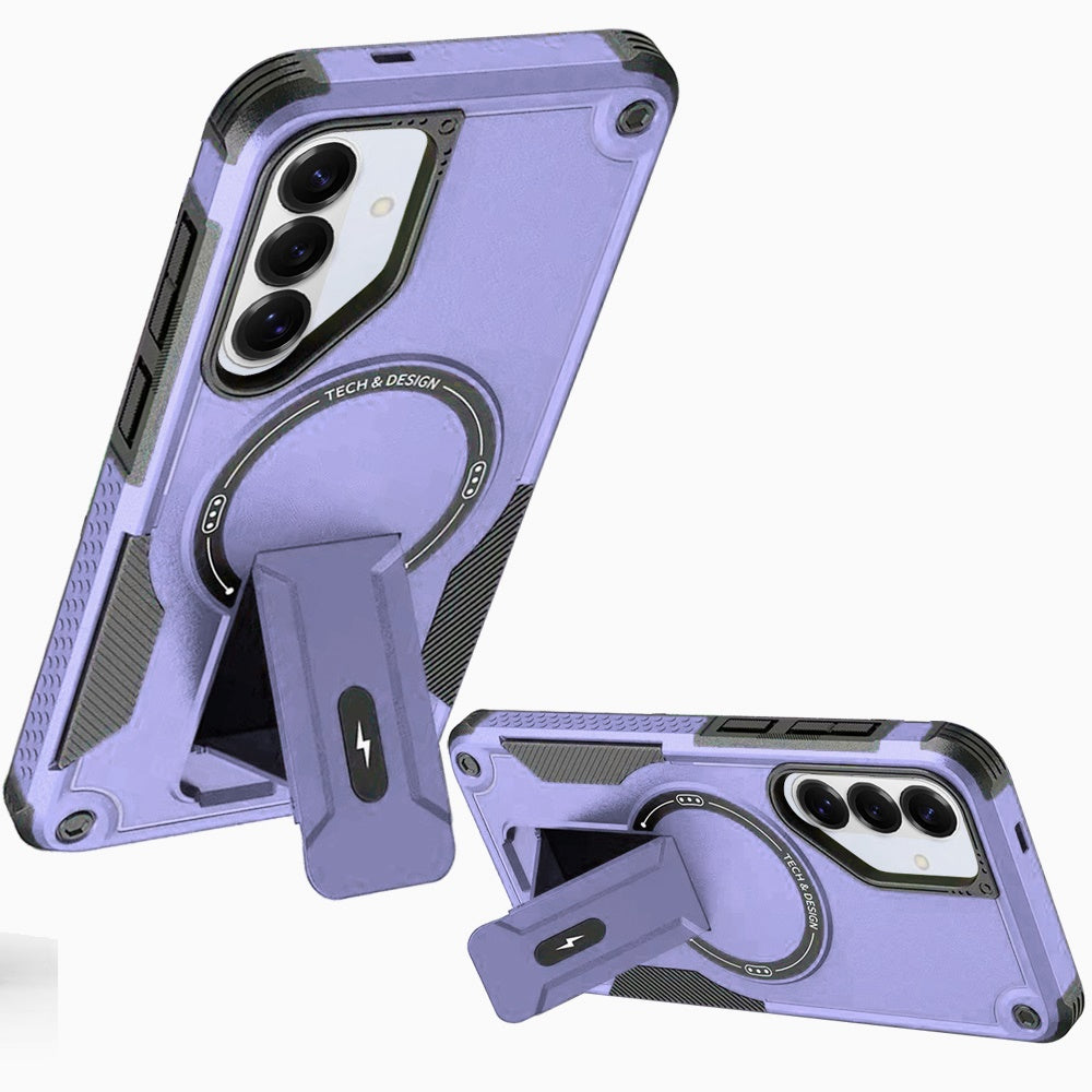Phone Case for Samsung Galaxy S26 FE /S26 Fan Edition Magnetic Kickstand Rugged Shockproof Armor Grip Anti Slip Heavy Duty Protective Matte Stand Hybrid Cover