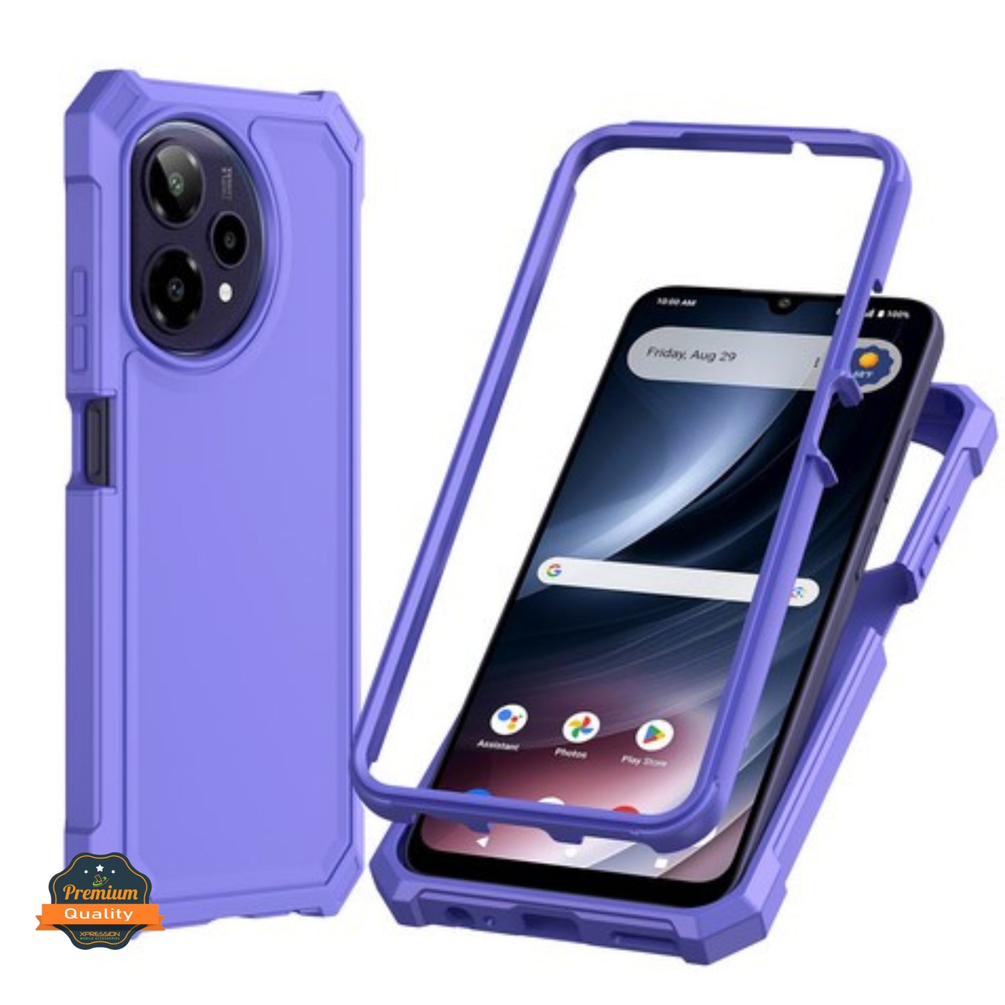 For AT&T Motive Pro 2 Full-Body Dual Layer Hybrid Case Slim, Drop-Proof TPU Hard PC, Durable Corner Front Bumper Protector Case Cover