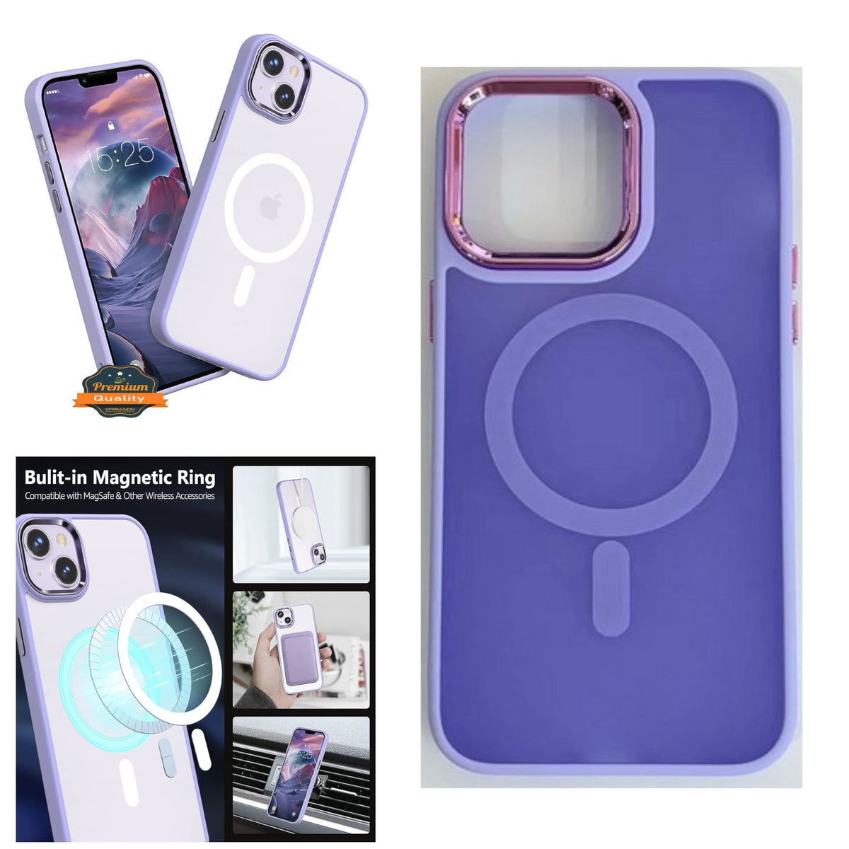 For Samsung Galaxy S25+ S25 Plus /S24+ Compatible with MagSafe Strong Magnetic Slim Translucent Matte Back TPU Shockproof Design Case Cover