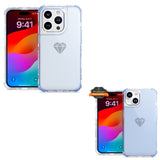 For Apple iPhone 15 Pro (6.1") Hybrid Transparent 3in1 Corner Tough Durable Detachable Shockproof Frame Hard PC + TPU  Phone Case Cover