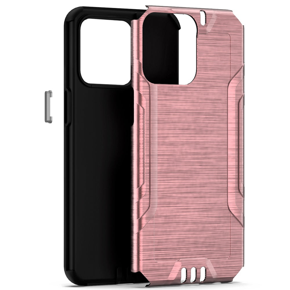 Phone Case for Apple iPhone 15 Pro Tough Hybrid Hard PC TPU Shockproof Bumper Reinforced Corners Scratch Resistant Armor Cover Pink
