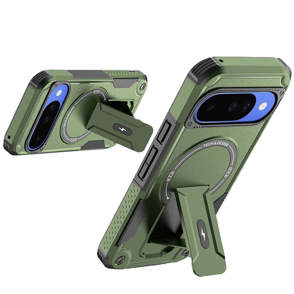 Phone Case for Google Pixel 11 /11 Pro Magnetic Kickstand Rugged Shockproof Armor Grip Anti Slip Heavy Duty Protective Matte Stand Hybrid Cover