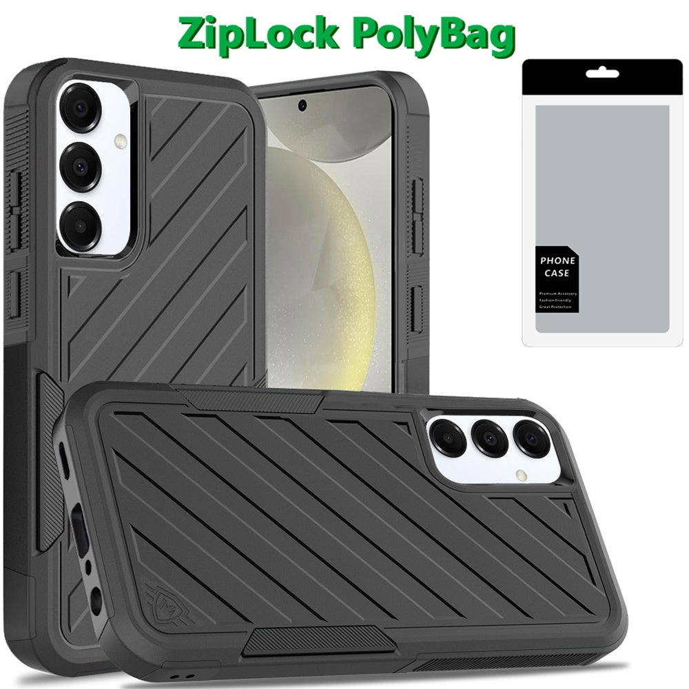 Hybrid lined shockproof dual layer Rugged 2in1 Hard PC & Silicone TPU Non Slip Textured Tough Armor