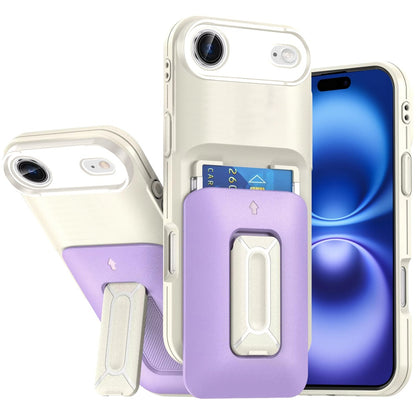 For Apple iPhone 17 Pro Wallet Case with 2- Credit Card Holder, Wrist Strap & Kickstand Hybrid Shockproof TPU Case Cover