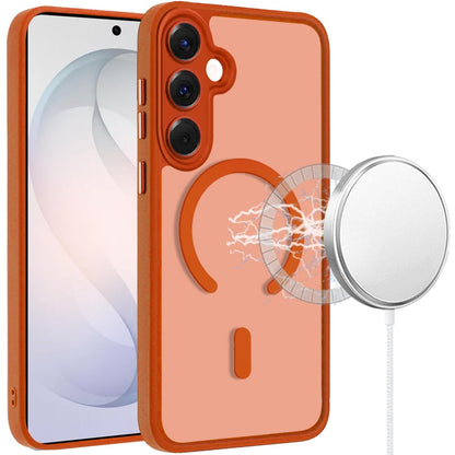 Phone Case for Samsung Galaxy S26 Matte Frosted Magnetic Back Hybrid Hard PC Soft TPU Camera Protection Slim Shock Absorbing Anti Fingerprint Cover