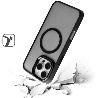 For Apple iPhone 16 (6.1") Magnetic Protective Hybrid Case with MagSafe Compatible Bumper Shockproof Case Cover