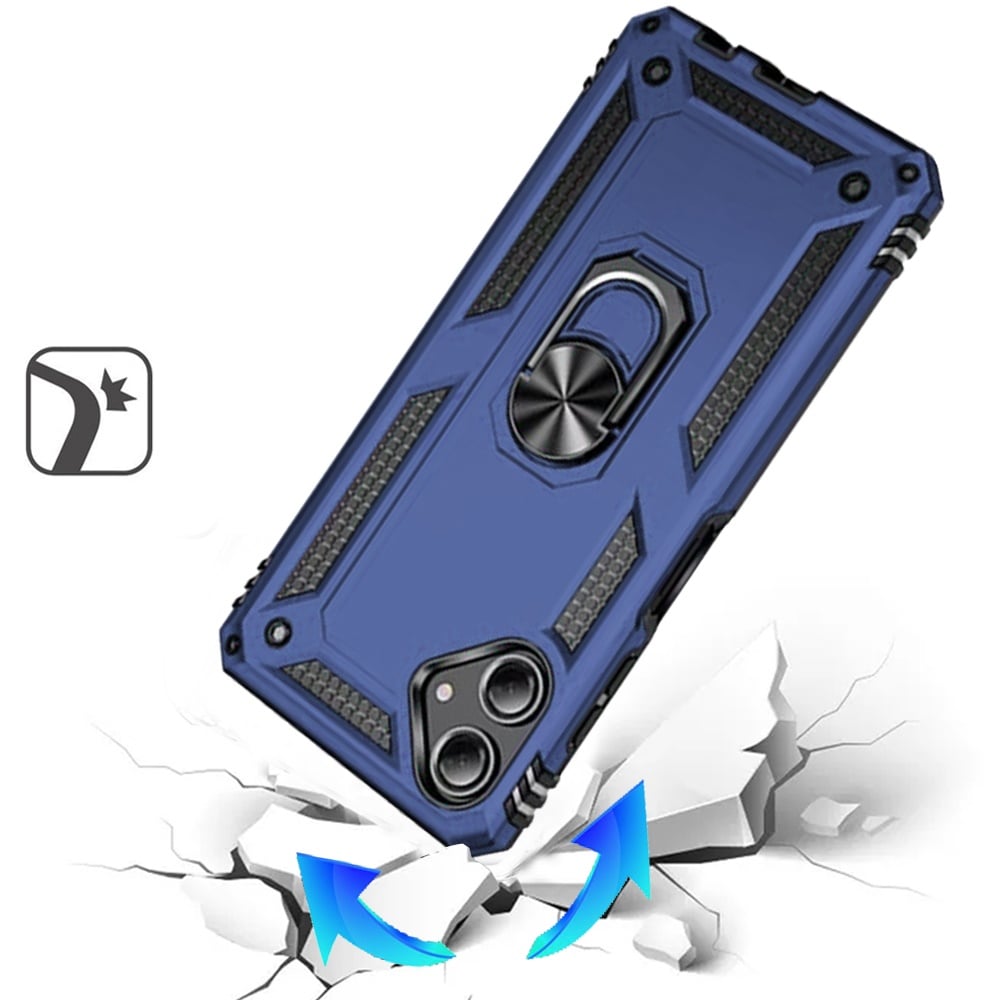 Phone Case Cover for Samsung Galaxy A07 4G Hybrid Shockproof Durable 360 Degree Rotatable Ring Stand Holder Kickstand Fit Magnetic Car Mount Cover